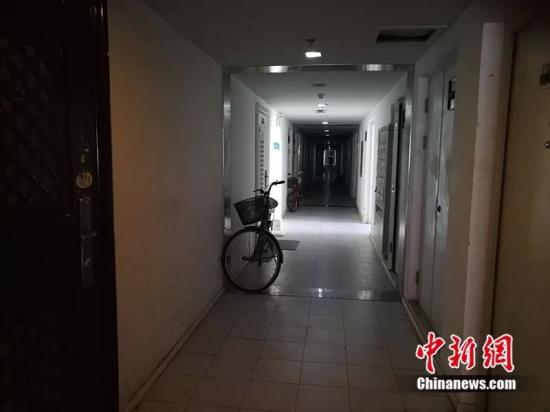 北京像素每层30户，走廊又暗又长。中新网 记者 邱宇摄